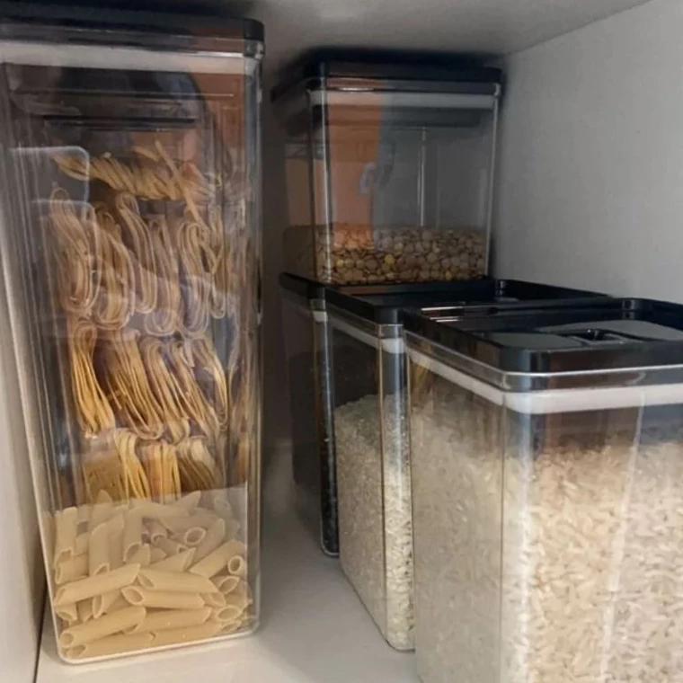 Kit de potes herméticos quadrados grandes