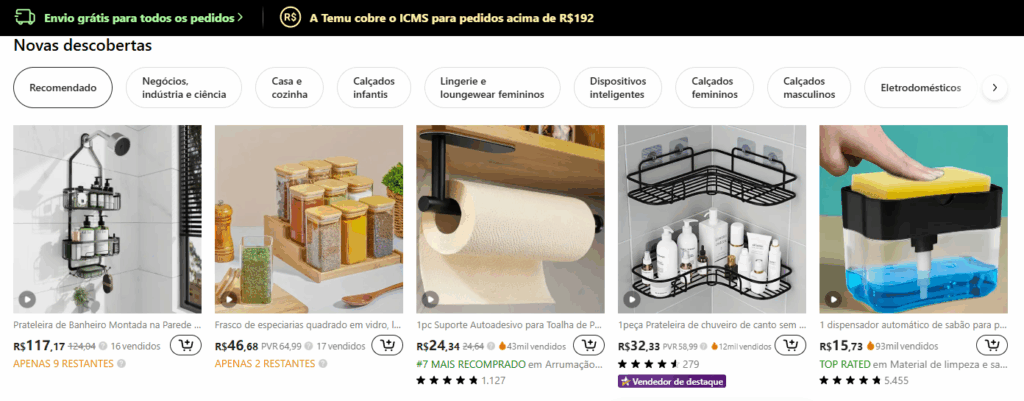Cupom Temu Primeira Compra Brasil